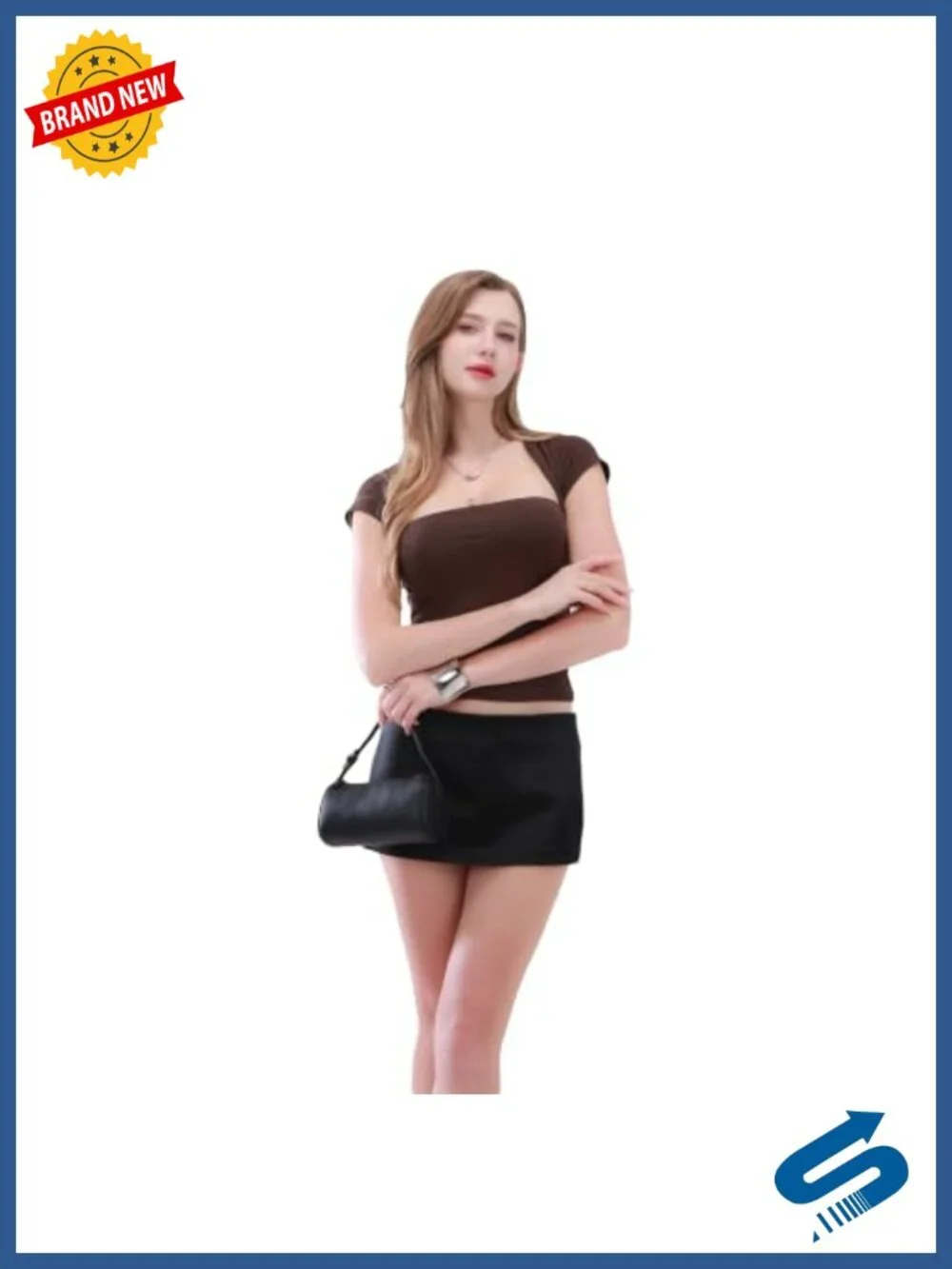 Mini Leather Crossbody Hobo Bag with Adjustable Strap